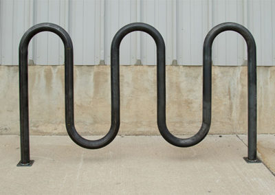 Powder-Coated Bike Rack with Five Loops